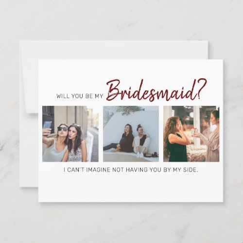 Modern Will You Be My Bridesmaid? | Photo Collage