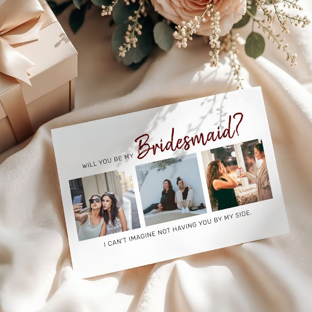 Modern Will You Be My Bridesmaid? | Photo Collage (Creator Uploaded)
