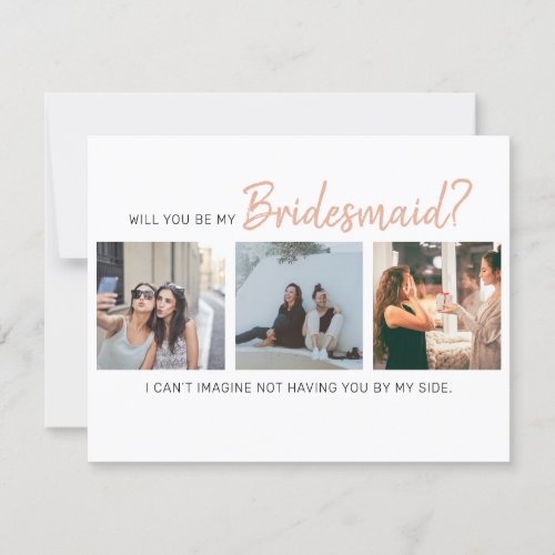 Modern Will You Be My Bridesmaid? | Photo Collage
