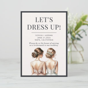Modern Will You Be My Bridesmaid Proposal Card