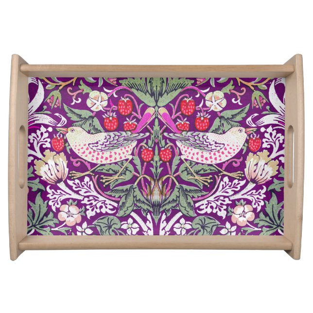 Modern William Morris Strawberry Thief  Serving Tray (Front)