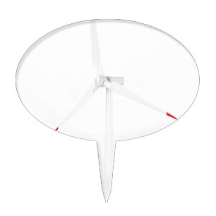 Modern wind turbine cake topper