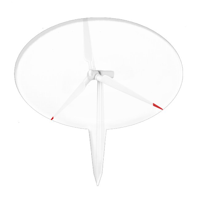 Modern wind turbine cake topper (Front)