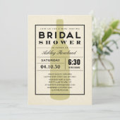 Modern Wine Bridal Shower Invitations (Standing Front)