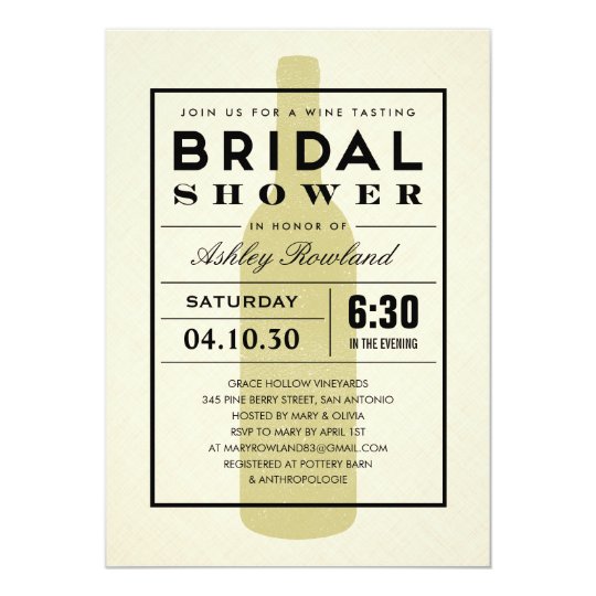 Modern Wine Bridal Shower Invitations Zazzle