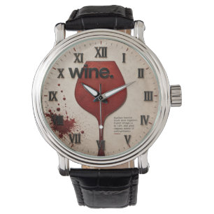 Modern Wine Glass Minimalist Watch
