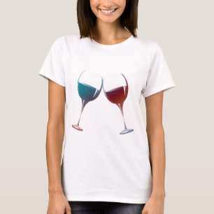 Modern Wine glasses art T-Shirt