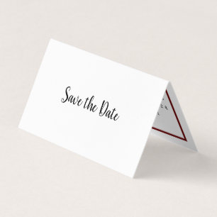 Modern Wine Red Calendar Save The Date Card