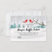 Modern Winter Baby Shower Diaper Raffle Ticket Enclosure Card (Front/Back)
