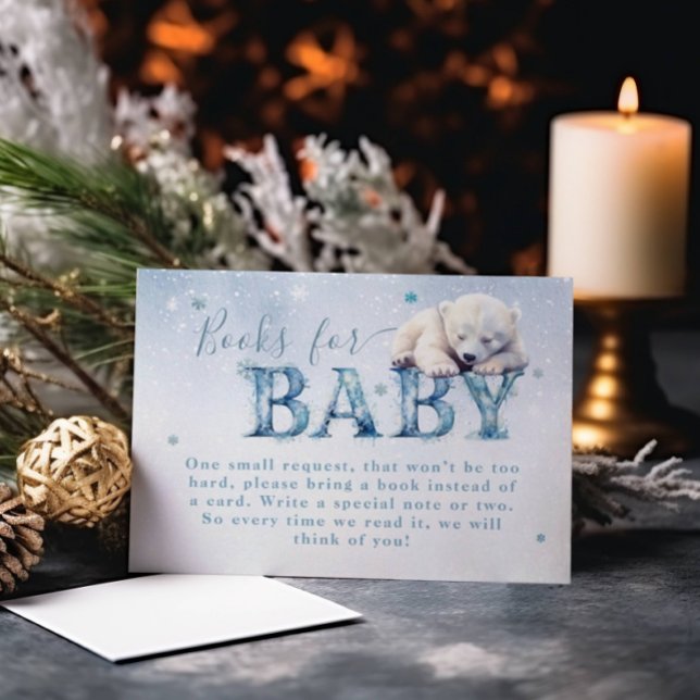 Modern Winter Bearly Wait Books for Baby Enclosure Card (Creator Uploaded)