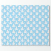 Blue Holiday Wrapping Paper