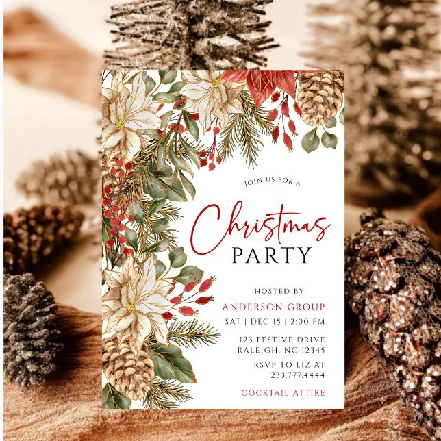 Modern Winter Corporate Business Christmas Party Invitation (Creator Uploaded)