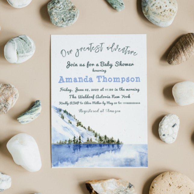 Modern Winter Landscape Our Greatest Adventure Invitation (Creator Uploaded)