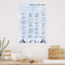 Modern Winter Mountain Pattern Wedding