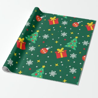 Modern Winter Pine Green Tree Christmas