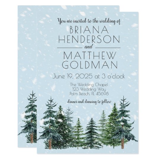 Pine Tree Wedding Invitations 10