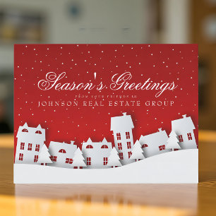 Modern Winter Scene   Holiday Season's Greetings Postcard