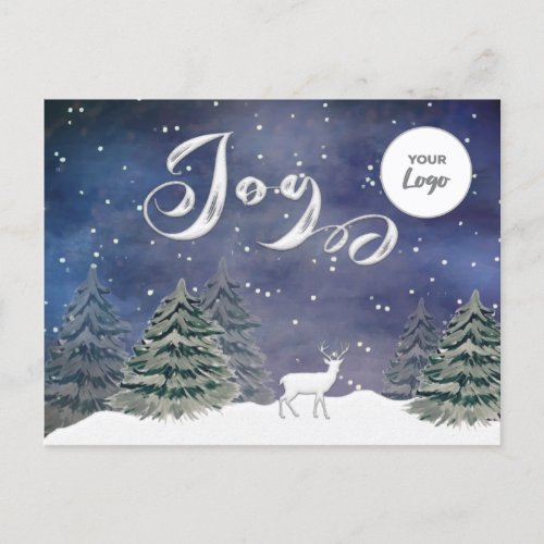 Modern Winter scene Joy corporate logo Holiday