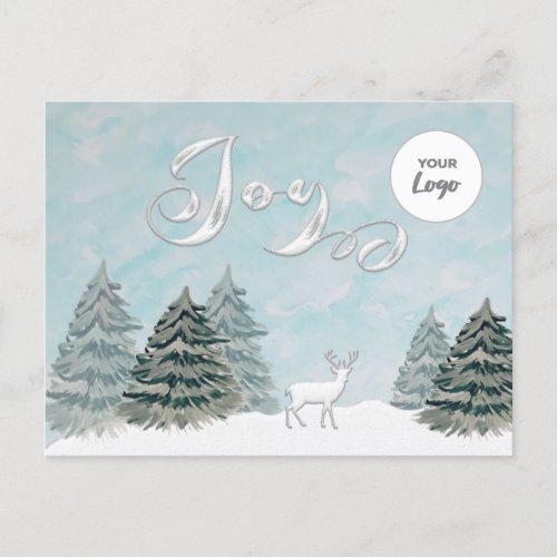 Modern Winter scene Joy corporate logo Holiday