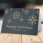 Modern Winter Snowflakes Christmas Holiday Card<br><div class="desc">Design is composed of Modern Winter Snowflakes Christmas

Available here:
http://www.zazzle.com/store/selectpartysupplies</div>