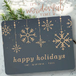 Modern Winter Snowflakes Christmas Holiday Card<br><div class="desc">Design is composed of Modern Winter Snowflakes Christmas

Available here:
http://www.zazzle.com/store/selectpartysupplies</div>