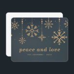 Modern Winter Snowflakes Christmas Holiday Card<br><div class="desc">Design is composed of Modern Winter Snowflakes Christmas

Available here:
http://www.zazzle.com/store/selectpartysupplies</div>