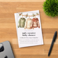 Modern Winter Ugly Sweater Baby Shower