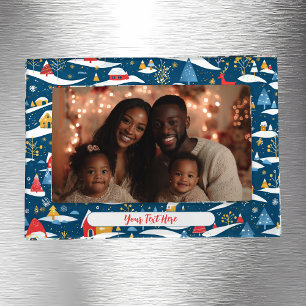 Modern Winter Wonderland Magnetic Frame