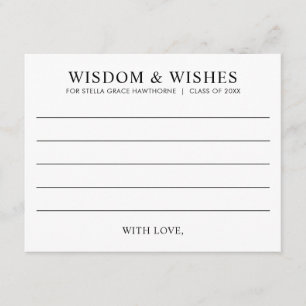 Modern Wisdom Advice for Graduate Enclosure Card