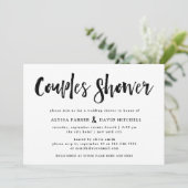 Modern Wish | Black and White Couples Shower Invitation (Standing Front)