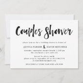 Modern Wish | Black and White Couples Shower Invitation (Front)