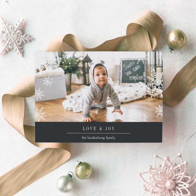 Modern Wish Holiday Photo Card w/ Editable Message (Creator Uploaded)