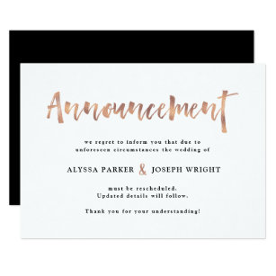 Wedding Cancellation Cards | Zazzle