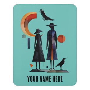 Modern Witches - an abstract artwork 2 - Fan Fun Door Sign