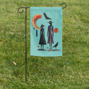 Modern Witches - an abstract artwork 2 - Fan Fun Garden Flag