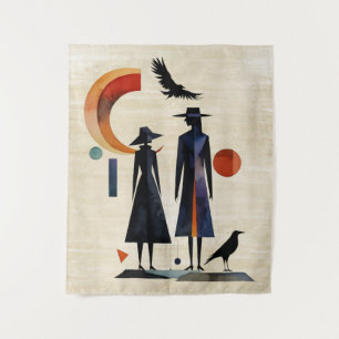 Modern Witches - an abstract artwork 2 - Fan Fun Tapestry