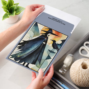 Modern Witches - an abstract artwork 3 + Your Text Envelope Mailers
