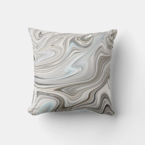 Modern Withe Marble Throw Pillow