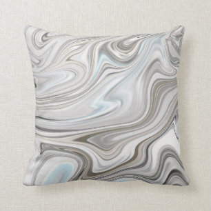 Modern Withe Marble Throw Pillow