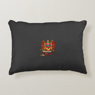 Modern Woiti Family Coat of Arms Accent Pillow