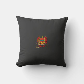 Modern Woiti Family Coat of Arms Throw Pillow