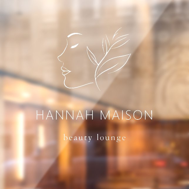 Modern, Woman Logo, Business Name Branding  Window Cling (Sheet 2)