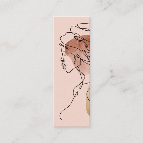 Modern Woman Makeup Artist Blush Pink  Mini Business Card