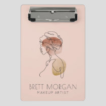 Modern Woman Makeup Artist Blush Pink Mini Clipboard