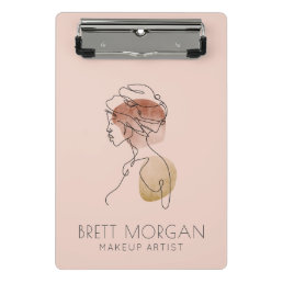 Modern Woman Makeup Artist Blush Pink Mini Clipboard