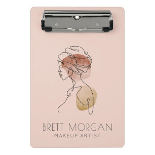 Modern Woman Makeup Artist Blush Pink Mini Clipboard