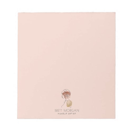 Modern Woman Makeup Artist Blush Pink  Notepad