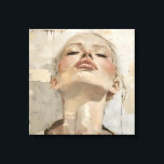 Modern Woman Portrait Painting Aesthetic Canvas Print<br><div class="desc">Elevate your home decor with this stunning "Modern Woman Portrait Painting Aesthetic Canvas Print." This exquisite square canvas art piece features a contemporary portrait of a young woman, meticulously crafted to capture her elegance and grace. The soft beige background enhances the painting's delicate aesthetic, making it a perfect addition to...</div>