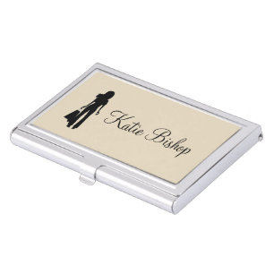 "Modern Woman" Silhouette Personalized Business Card Case