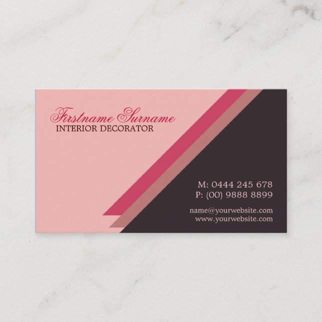 Modern Woman Simple Stylish Business Card (Front)